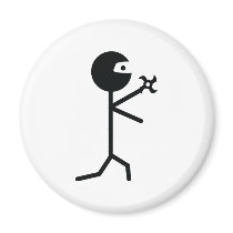 martial art black ninja star shiruken magnets by Tomaniac martial art black ninja star shiruken magnets