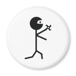 martial art black ninja star shiruken magnets