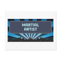 Martial Artist Marquee postcards