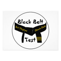 Martial Arts 3rd Degree Black Belt Test Invitation