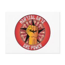 Martial Arts Are Power postcards
