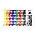 Martial Arts Belts Line Up Postage Stamps