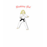 black belt gift, karate party, karate girl, karate