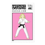 Martial Arts Birthday Girl Postage Stamps