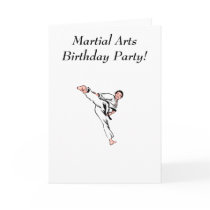 Martial Arts Birthday Party cards