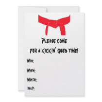 Martial Arts Birthday Party Invitation