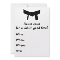 Martial Arts Birthday Party Invitation