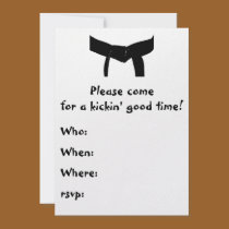Martial Arts Birthday Party Invitation