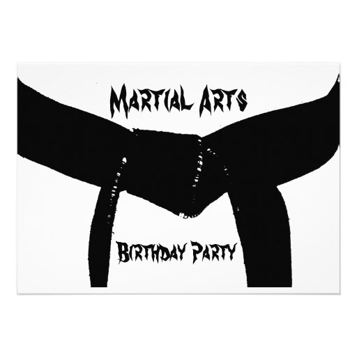 Martial Arts Birthday Party Invitation