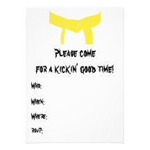 Martial Arts Birthday Party Invitation