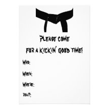 Martial Arts Birthday Party Invitation