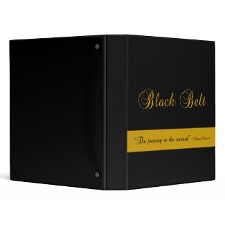 Martial Arts Black Belt binder
