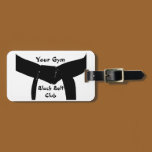 Martial Arts Black Belt Club Gear Bag Tag luggage tags