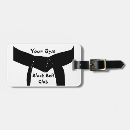 Martial Arts Black Belt Club Gear Bag Tag