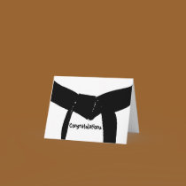 Martial Arts Black Belt Congratulations cards