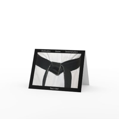 Martial Arts Black Belt Congratulations Greeting Card by loraseverson