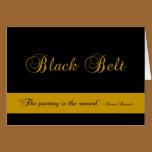 Martial Arts Black Belt Congratulations Card cards