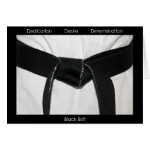 Martial Arts Black Belt Congratulations Greeting Card