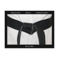 Martial Arts Black Belt Congratulations postcards