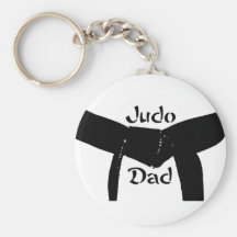Martial Arts Black Belt Judo Dad Keychain