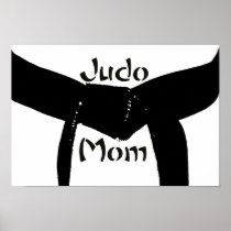 Martial Arts Black Belt Judo Mom Poster Print