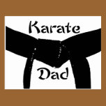Martial Arts Black Belt Karate Dad Postcard postcards