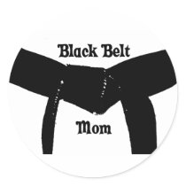 Martial Arts Black Belt Mom Sticker