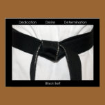 Martial Arts Black Belt Motivational Poster Print posters