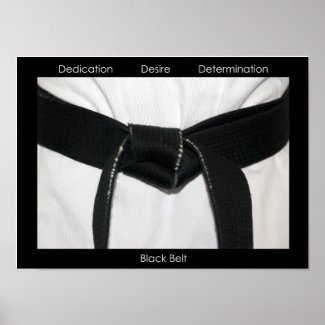 Martial Arts Black Belt Motivational Poster Print