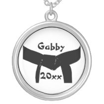Martial Arts Black Belt Necklace