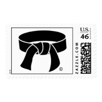 Martial Arts Black Belt Postage Stamps