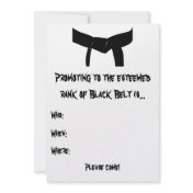 Martial Arts Black Belt Promotion Test Invitation