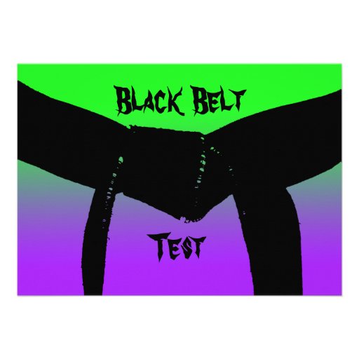 Martial Arts Black Belt Promotion Test Invitation