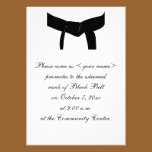 Martial Arts Black Belt Promotion Test Invitation invitations