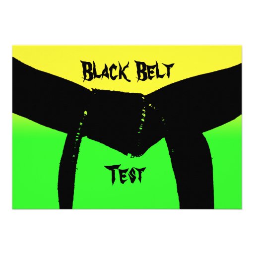 Martial Arts Black Belt Promotion Test Invitation
