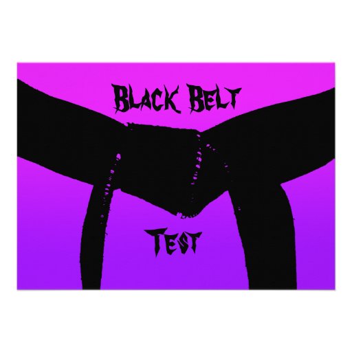 Martial Arts Black Belt Promotion Test Invitation
