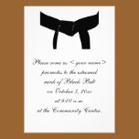 Martial Arts Black Belt Promotion Test Invitation invitations
