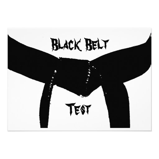 Martial Arts Black Belt Promotion Test Invitation