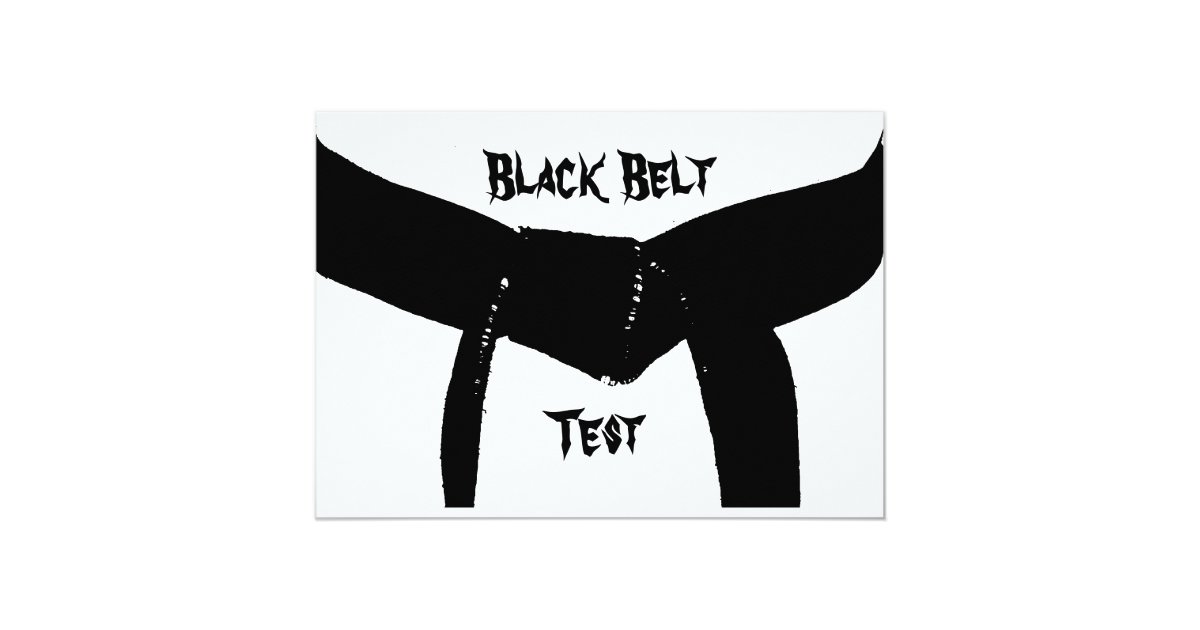 Martial Arts Black Belt Promotion Test Invitation | Zazzle