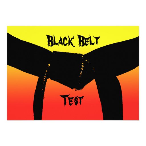 Martial Arts Black Belt Promotion Test Invitation