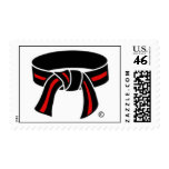 Martial Arts Black Belt Red Stripe Postage Stamps