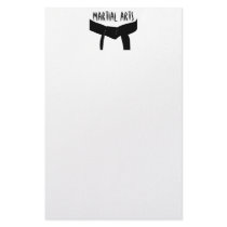 Martial Arts Black Belt Stationery