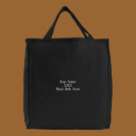 Martial Arts Black Belt Team Canvas Tote Bag embroidered bags