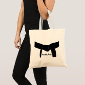 Martial Arts Black Belt Tote Bag bag