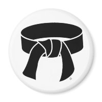 Martial Arts Black Rank Belt Magnet magnet