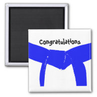 Martial Arts Blue Belt Congratulations Magnet