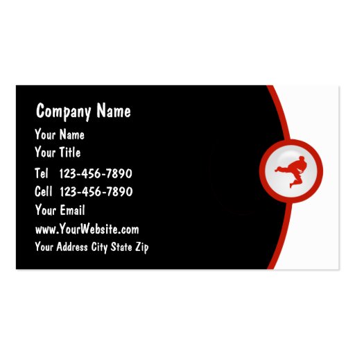 Martial Arts Business Card (front side)