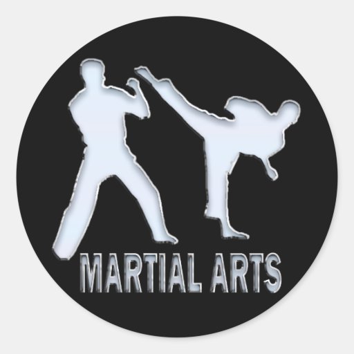 MARTIAL ARTS CLASSIC ROUND STICKER Zazzle