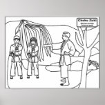 Martial Arts Coloring Poster for Kids Choku Zuki