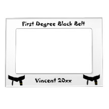 Martial Arts First Degree Black Belt Picture Frame Magnetic Photo Frame